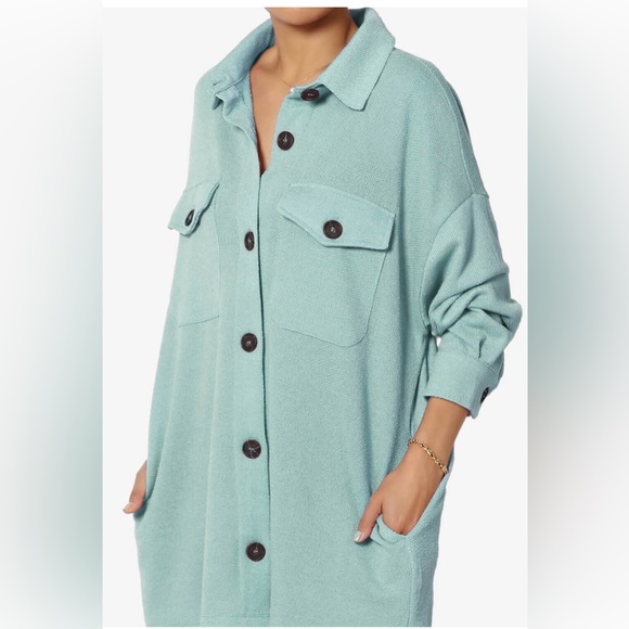 Cozy Slouchy Jacquard Oversized Jacket - Picture 4 of 4